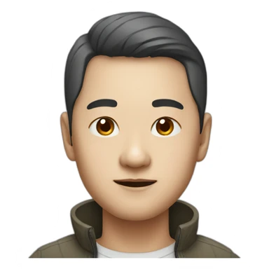 Portrait of a Chinese resident sticker