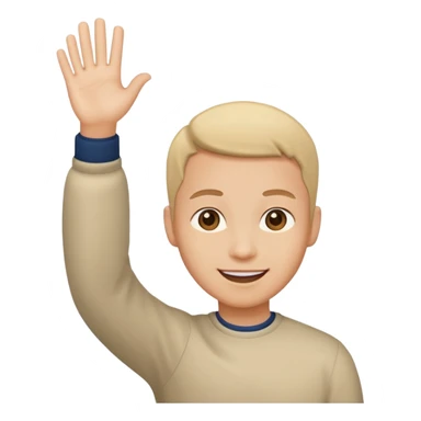 Person waving sticker