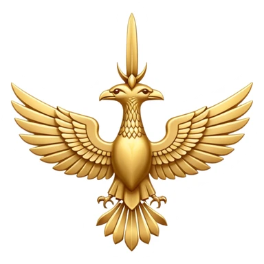 Modern stylized Faravahar Persian symbol sticker