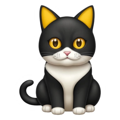 Gato negro y blanco  sticker