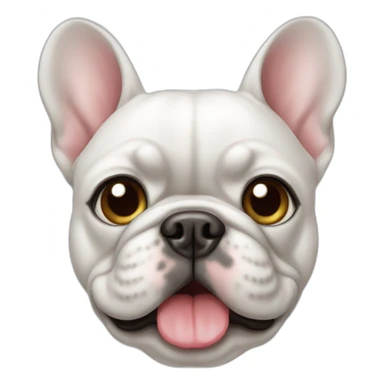 Petit bouledogue blanc sticker