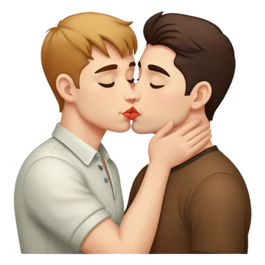 Two guys kissing  sticker