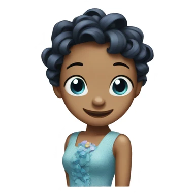 Stitch wearing a dress sticker