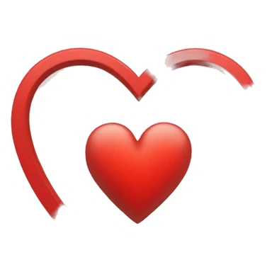 red heart with 'Search' written on it sticker