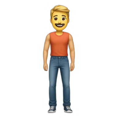 homme avec un pantalon large sticker