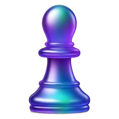 Iridescent glass chess pawn sticker