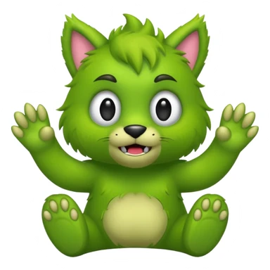 Little monster paws up sticker