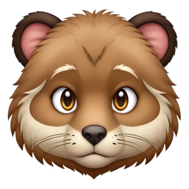 Frowning animal sticker