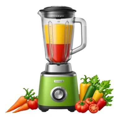 a blender with vegetables inside sticker