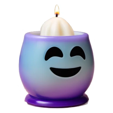 Wax melter with wax melts in it with tealight candle underneath sticker