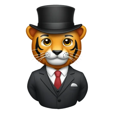 Tiger in a suit sticker
