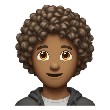handsome curly hair man sticker
