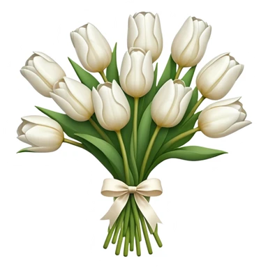 white tulip bouquet  sticker