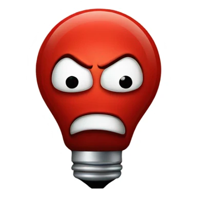 A red bulb angry sticker