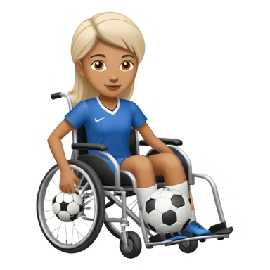 woman in wheelchair playing soccer sticker