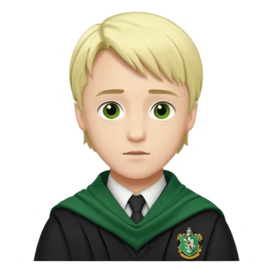 draco malfoy, hogwarts uniform,  green scarf sticker