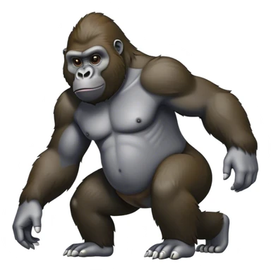Esel reitet auf Gorilla  sticker
