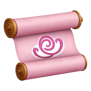 pink scroll sticker