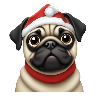 Christmas pug  sticker