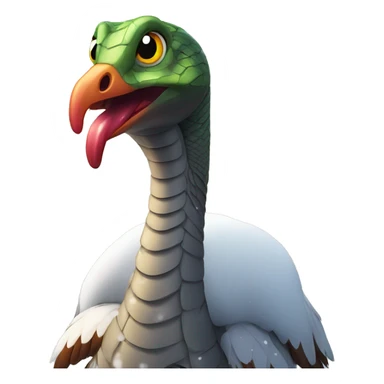 Snake Turkey in the snow sticker