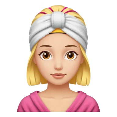 rosto de uma mulher com uma faixa de toalha na cabeça sticker