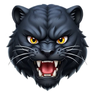 angry panther bust  sticker