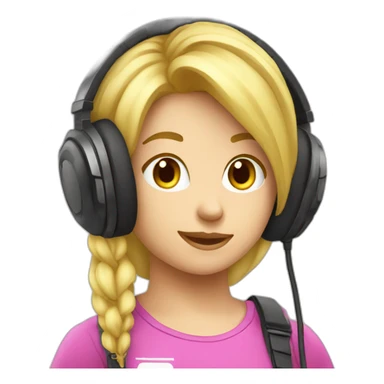 youtubeur blond avec un casque gaming sticker