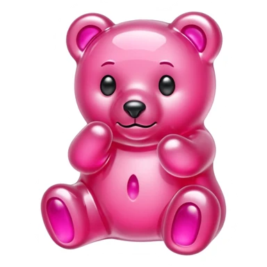 Pink Crystalline Gummybear sticker