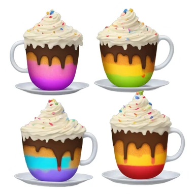 birthday cake turn into a cup of drink sticker