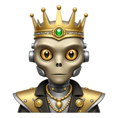 alien king robot mix with ancient animals gangster sticker
