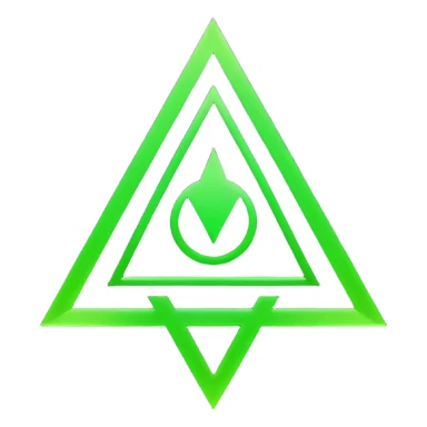 Emoji, dark futuristic occult sigil, symmetrical geometric shape, black metal, gothic cyber aesthetic, minimal flat design, sharp edges, centered, transparent background sticker