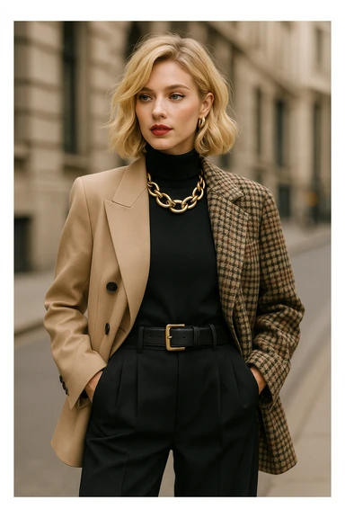 a lady with blond hair, distinct style 5 sticker