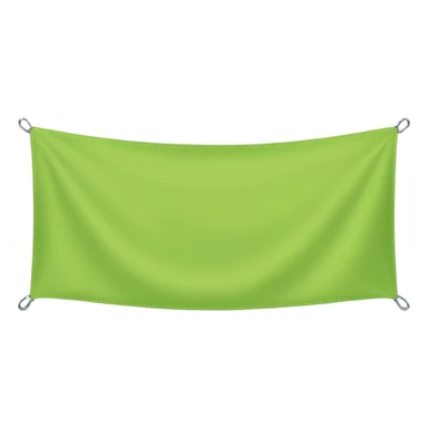 Flat light green horizontal banner sticker