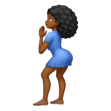 A black woman bows sticker