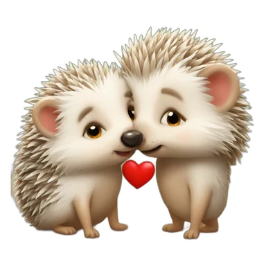 hedgehog kiss love sticker