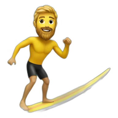 surfer with a beard from ukraine on a wave sticker