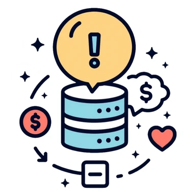 database storage with data symbols sticker