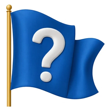A Flag with a question mark on it sticker