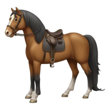 chevale sur cailloux sticker