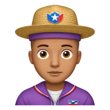brown skin latino male with buzz cut wearing a wbc puerto rico hat sticker