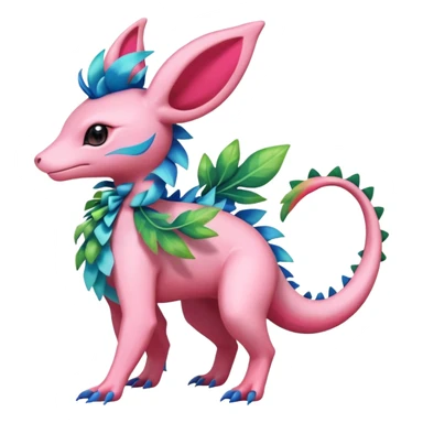 Shiny Exotic Salandit-Sylveon-Shaymin-Meganium-Hybrid-Creature sticker
