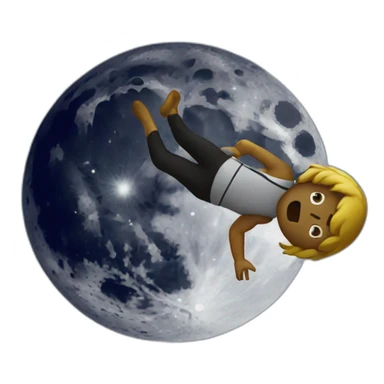 maybe falling from the moon sticker