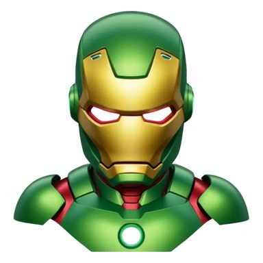 an green Ironman sticker