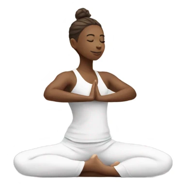 Yoga pose white sticker
