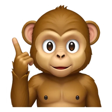 monkey sticking up middle finger  sticker