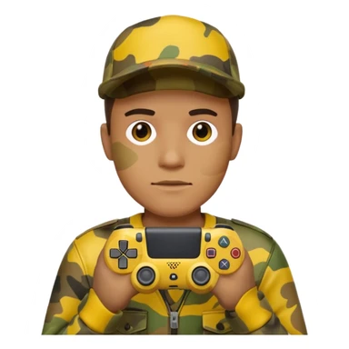 yellow homme-avec-manette-ps4-camouflage not human sticker