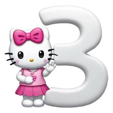 Hellos Kitty with the letter B sticker
