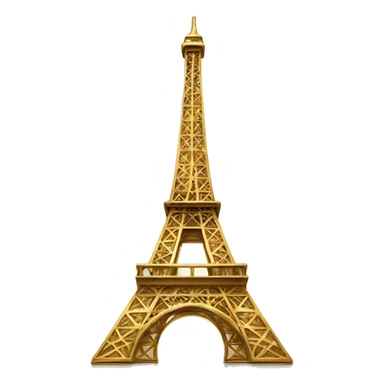 Golden shimmery Eiffel Tower sticker