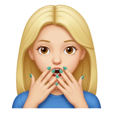 A girl biting her nails sticker