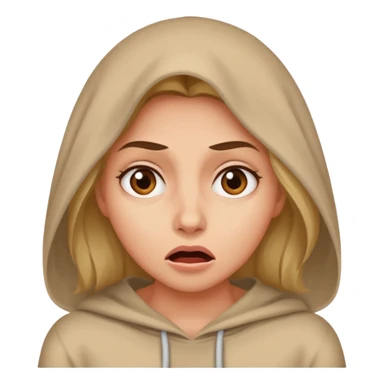 Scared woman hiding behind something  sticker